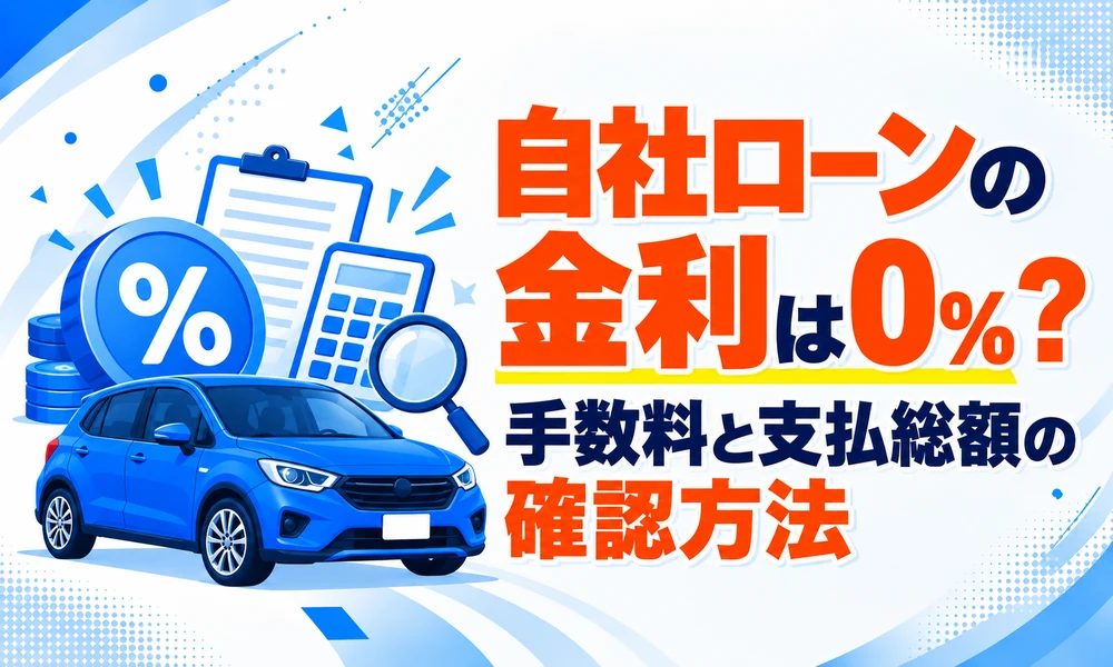 >自社ローンの金利は0%?手数料と支払総額の確認方法